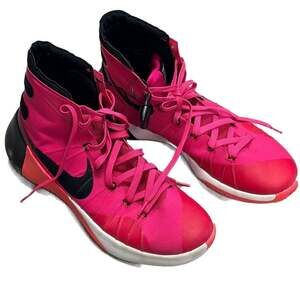Nike Hyperdunk 2015 BREAST CANCER QS Kay Yow Vivid Pink Black White Men 13 Shoes